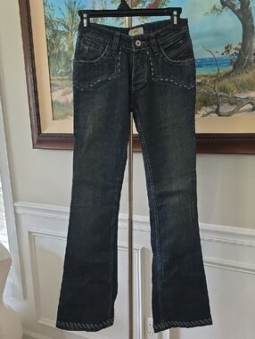 Antik Denim Women's Dark Black Wash Bootcut Jeans